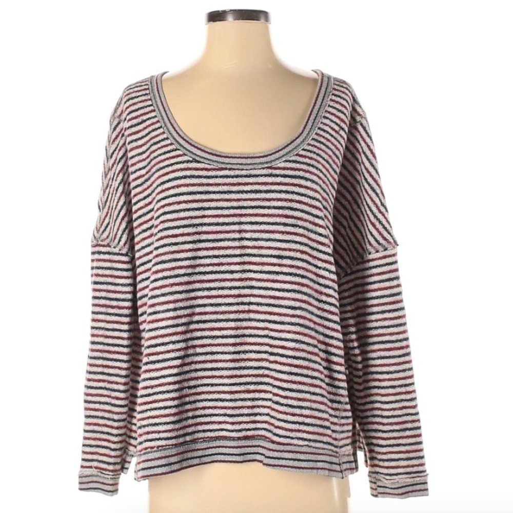 Free People Pullover Striped Sweater Sz XS